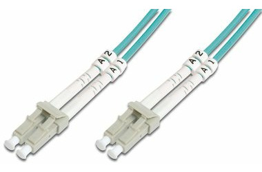 DIGITUS Fiber Optic Patch Cord LC na LC Multimode 50 125 µ 20m / OM3 / Duplex