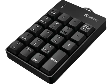 Sandberg USB Wired Numeric Keypad černá / Numerická klávesnice / USB