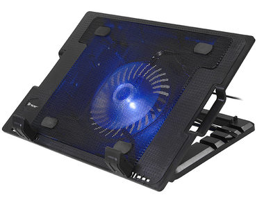 Tracer ICESTORM 17" černá / chladicí podložka pro 17" notebook / 2xUSB 2.0 / 1x 125 mm ventilátor / nastavitelný úhel