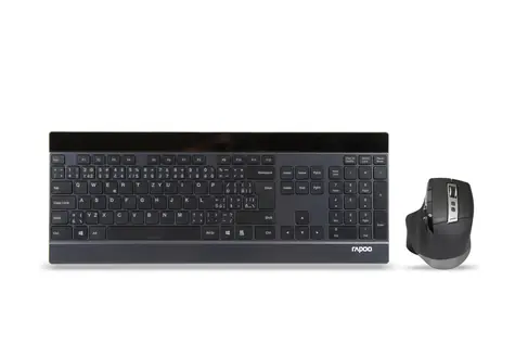 Rapoo 9900M Multi-Mode černá / bezdrátová sada klávesnice a myši / 2.4 GHz / BT 3.0 a 4.0 / CZ verze