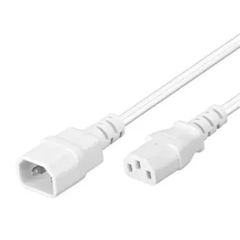 PremiumCord prodlužovací kabel síť 230V - C13 (F) - C14 (M) - 3m bílá