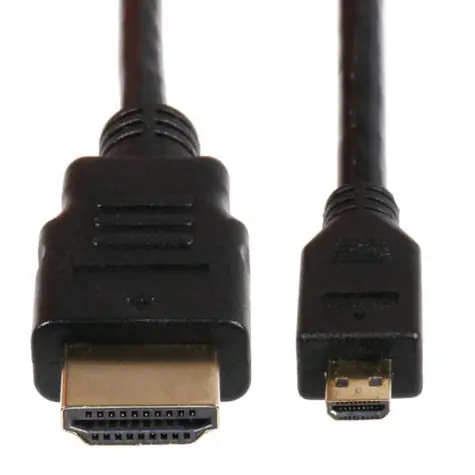Raspberry Pi kabel propojovací Micro HDMI (M) na HDMI (M) / stíněný / 1.8m / černá