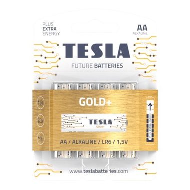 Tesla GOLD+ alkalická tužková baterie AA (LR06) 4 ks / blister