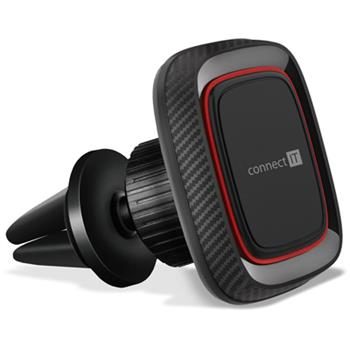 CONNECT IT InCarz 4Strong360 CARBON červená / Magnetický držák do auta / univerzální / 4 magnety / doprodej