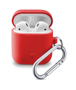 Cellularline Bounce Ochranný kryt s karabinou pro Apple AirPods 1 & 2 červená