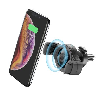 Cellularline Handy Roll černá / Univerzální držák do ventilace auta s funkcí bezdrátového nabíjení 