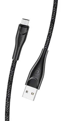 USAMS SJ399 U41 Braided Datový Kabel microUSB 3m černá