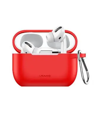 USAMS BH568 Silikonové Pouzdro pro AirPods PRO červená