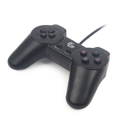 Gembird JPD-UB-01 gamepad černá / 4-way D-pad / 10 tlačítek / kabel 1.45m