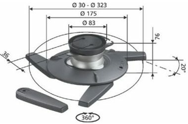 Vogels Evolution EPC 6545 černá / Stropní držák na projektor / max. 10 kg