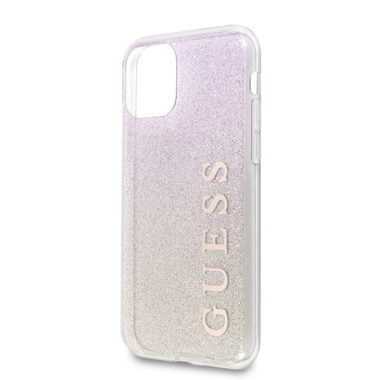 GUESS Glitter Gradient Zadní Kryt pro Apple iPhone 11 Pro Max růžová