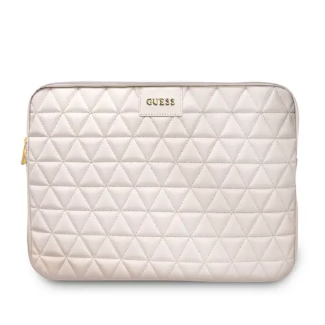 GUESS Quilted pouzdro pro notebook 13" růžová / EKO kůže
