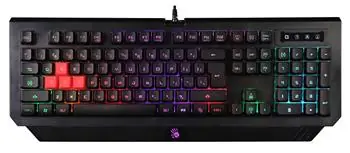 A4tech BLOODY B120N černá / Herní klávesnice / Membránové spínače / CZ / Podsvícená / USB / 1.8 m
