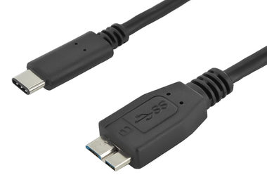 PremiumCord propojovací kabel USB 3.1 type C na USB 3.0 micro-B černá 1m