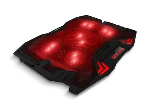 EVOLVEO ANIA 5R červená / chladicí podstavec pro notebooky 11" - 15.6" / 5 ventilátorů / LED podsvícení / USB