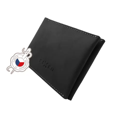 FIXED Wallet Kožená peněženka z pravé hovězí kůže (FIXW-SMMW-BK) černá