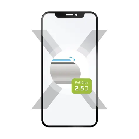 FIXED Full-Cover Ochranné tvrzené sklo pro Xiaomi Redmi 9A & 9C černá / lepení přes celý displej