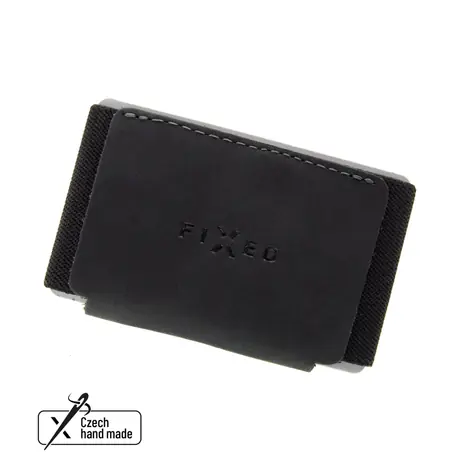 FIXED Tiny Wallet Kožená peněženka z pravé hovězí kůže (FIXW-STN-BK) černá