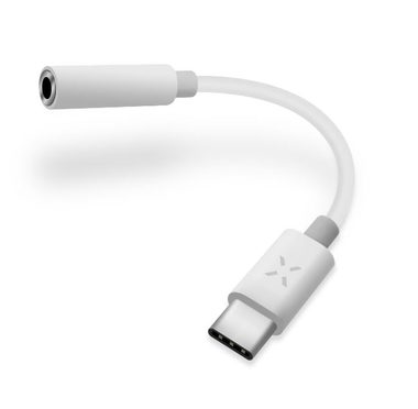 FIXED Link redukce pro připojení sluchátek z USB-C na 3.5mm jack s DAC chipem bílá / podpora OS Android