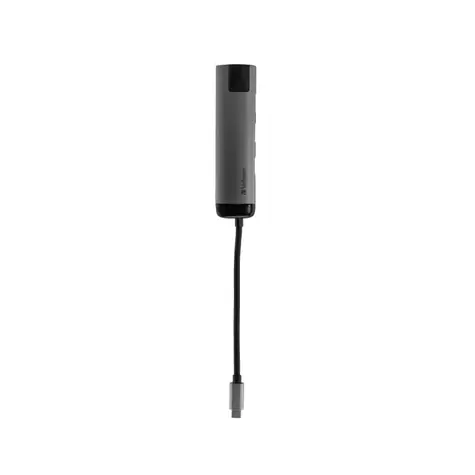 Verbatim USB-C Multiport HUB šedá / dokovací stanice / 2x USB 3.0 / 1x USB-C / HDMI / LAN