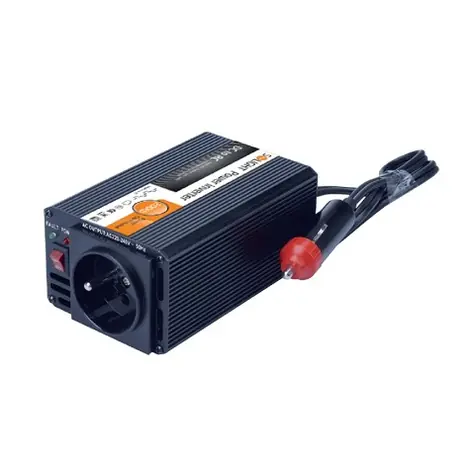 Solight IN05 invertor 12V černá / USB 500mA / kovový / max. zatížení: 200W