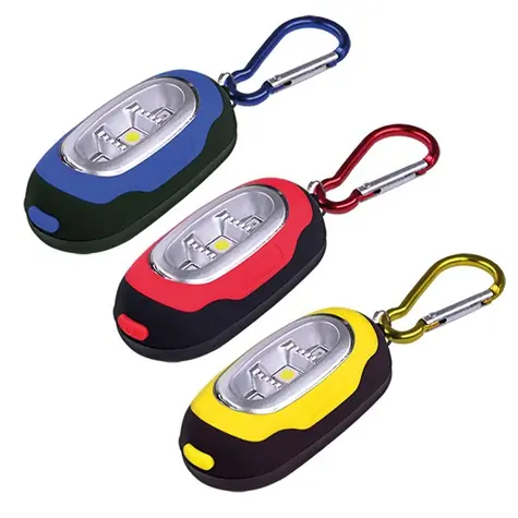Solight WL114 LED svítilna s karabinou / 3x LED / 2x CR2032 součástí