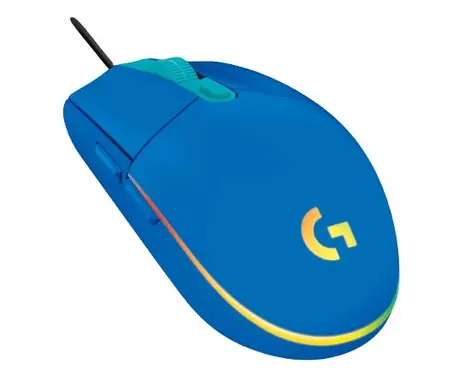 Logitech G102 Lightsync modrá / drátová herní myš / 8000 DPI / 6 tlačítek / RGB Lightsync
