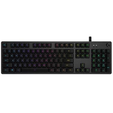 Logitech G512 černá / herní klávesnice / US layout / kabel USB-A 2.0 / 1x USB-A 2.0 / RGB Lightsync / GX Brown Tactile