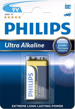 Philips baterie 9V ExtremeLife+, alkalická - 1ks