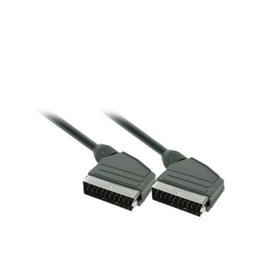 Solight SSV0115E SCART kabel / SCART konektor - SCART konektor / 21pin / 1.5m / průměr 8mm