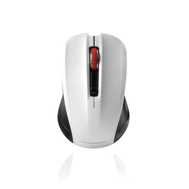 MODECOM MC-WM9.1 černo-bílá / bezdrátová optická myš / 1600DPI / USB/ 4 tlačítka