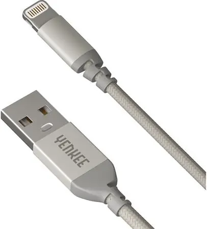 YENKEE YCU 612 USB 2.0 na Lightning kabel stříbrná / délka 2m / 2.4A