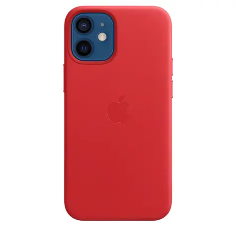 Apple kožený kryt s MagSafe pro iPhone 12 mini červená