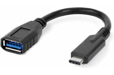 OWC adaptér USB-C na USB-A černá / 1x USB-C (M) / 1x USB-A 3.1 Gen1 (F) / délka 14cm 