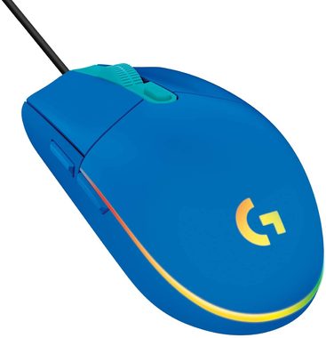 Logitech G203 Lightsync modrá / herní drátová myš / 8000 DPI / 6 tlačítek / RGB Lightsync / 2.1m