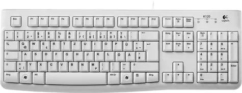 Logitech K120 DE bílá / klávesnice / USB kabel