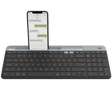 Logitech K580 Slim Multi-Device Pan Nordic černá / bezdrátová klávesnice / Bluetooth / Unifying  / doprodej