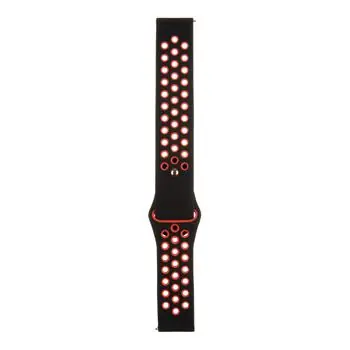 Tactical 701 Double Silikonový Řemínek 20mm černo-červená