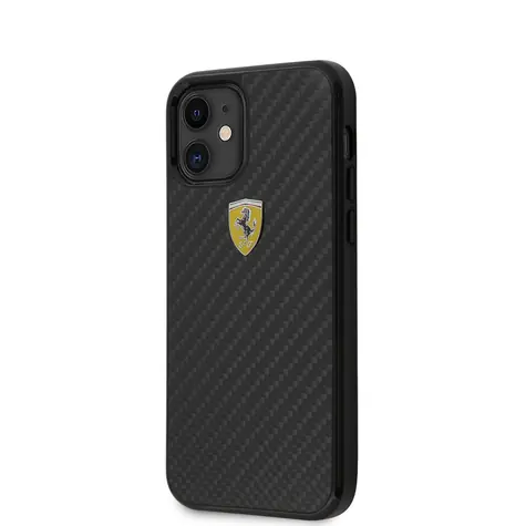 Ferrari On Track Carbon Kryt pro Apple iPhone 12 mini černá
