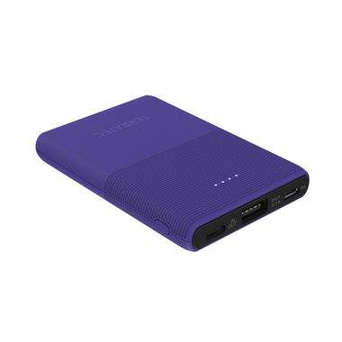 TERRATEC Powebank P50 fialová / 5000 mAh / 5V / 2.1A / 1x Micro-USB (vstup) / 1x USB-C / 1x USB-A