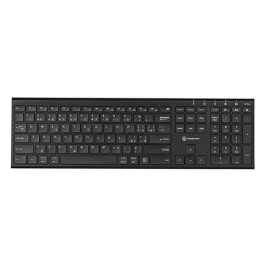 Powerton UltraSlim CZ černá / bezdrátová klávesnice / 2.4 GHz / Bluetooth / CZ layout