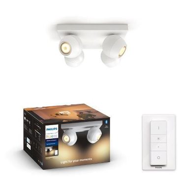Philips Hue Buckram BT LED 4x5W bílá / LED bodové svítidlo GU10 / 3x350lm / 2200-6500 K / IP20 / stmívatelné