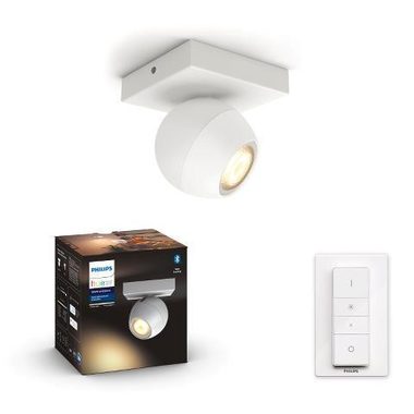 Philips Hue Buckram BT LED 1x5W bílá + stmívač / LED bodové svítidlo GU10 / 1x350lm / 2200-6500 K / IP20 / stmívatelné