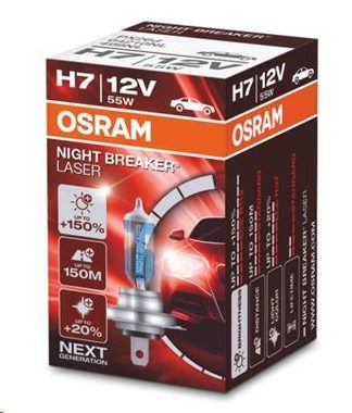OSRAM H7 NIGHT BREAKER LASER 12V 55W - 2ks / Autožárovka / PX26d