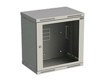 Solarix SENSA-12U-64-11-G / Rozvaděč nástěnný SENSA 12U 400mm / dveře sklo / RAL 7035