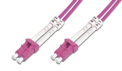DIGITUS Fiber Optic Patch Cord LC na LC Multimode OM4 - 50 125 µ Duplex 5m