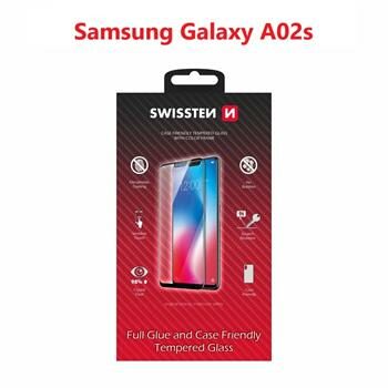 SWISSTEN FULL GLUE COLOR FRAME CASE FRIENDLY sklo pro SAMSUNG GALAXY A02s černá