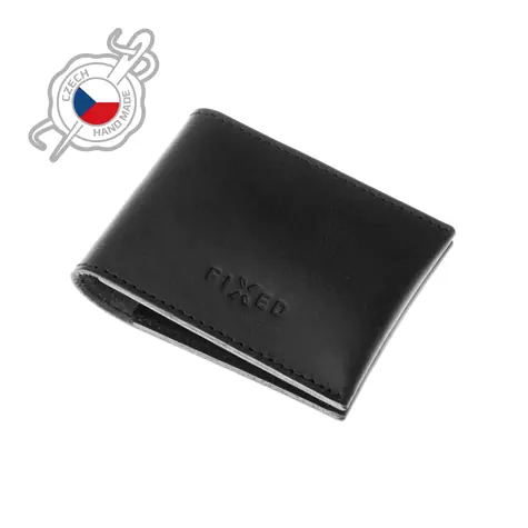 FIXED Wallet Kožená peněženka z pravé hovězí kůže (FIXW-SMMW2-BK) černá