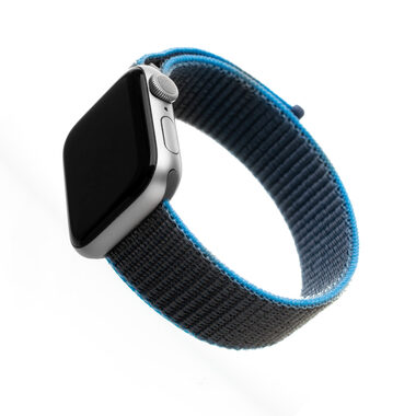 FIXED Nylon Strap Nylonový řemínek pro Apple Watch 42 & 44mm šedomodrá