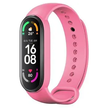 FIXED Silicone Strap Silikonový řemínek pro Xiaomi Mi Band 5 & Mi Band 6 růžová